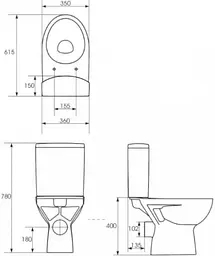 Унітаз-компакт Cersanit Parva CleanOn 011 K27-071 з кришкою Soft Close - мініатюра 4