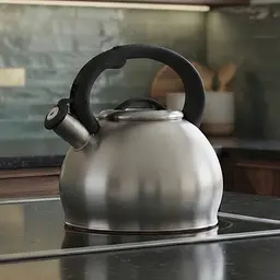 Чайник з нержавіючої сталі Zauberg 3,0л зі свистком та чорною ручкою (ZB21/3) - мініатюра 2