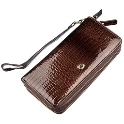 Жіночий лаковий клатч ST Leather 18908 коричневий - мініатюра 4