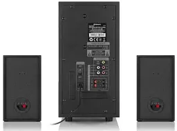 Колонки 2.1 REAL-EL M-555 Black, сателіти 2 x 12.5 Вт, сабвуфер 30 Вт, МДФ, Bluetooth, FM-тюнер, USB/SD, дисплей, живлення від мережі 220V, керування спереду + пульт ДК - мініатюра 2