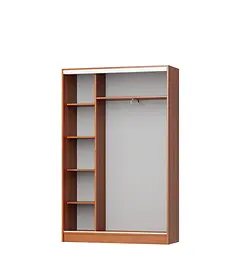Шафа-купе дводверна MebelStar Стандарт AL ДСП/Дзеркало 130x45x210 см Дуб тахо (MBS-3462) - мініатюра 2