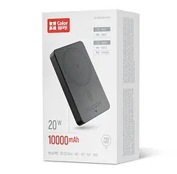 Повербанк Powerbank ColorWay PB-100LPA1BK-WPDD 10000mAh 15W MagSafe (USB-C PD 20W) Black - мініатюра 11