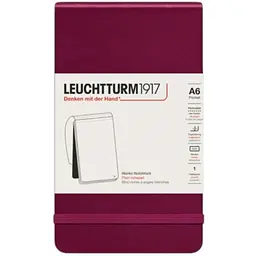 Репортерський блокнот Leuchtturm1917 Кишеньковий, Винний, крапка (364413)