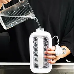 Силіконова форма для льоду на 17 кульок у вигляді пляшки біла ICE CUBE TRAY