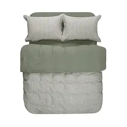 Постільна білизна Lotus Home - Checked Gingham оливковий сімейний
