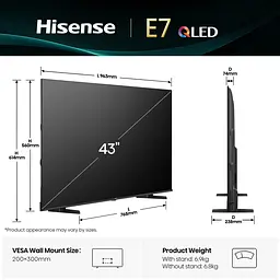 LED-телевізор Hisense 43E7Q (7134223) - мініатюра 3