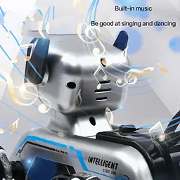 Радіокерований робот-пес Stunt Robot Dog · Механічний собака - робот на колесах з вбудованим динаміком та LED підсвіткою - мініатюра 4