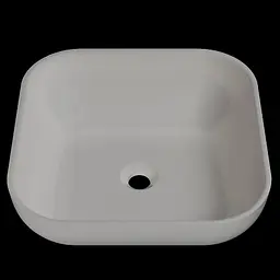 Раковина матова накладна Amidicon Atlant 45 450x450 з литого каменю ATLANT_45_MAT, Білий матовий