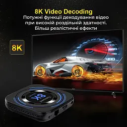 Transpeed H618 4/32Gb, Смарт ТВ приставка медіаплеєр 8K HDR Android SmartTV Box, налаштування Android TV у подарунок, YouTube та фільми без реклами - мініатюра 7