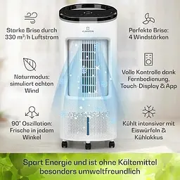 Мобільний кондиціонер-вентилятор Klarstein IceWind Plus Smart 4-в-1 (10040211) - мініатюра 3