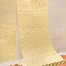 Самоклеюча декоративна 3D панель 3D Loft під бежеву цеглу в рулоні 20 м 20000x700x3мм - мініатюра 4