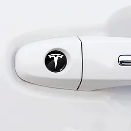 Наклейка з логотипом Tesla для автоключів d=15 мм Пластикова об'ємна - мініатюра 4