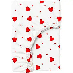 Простирадло на резинці Cosas в дитяче ліжечко RUBY HEARTS 60х120х12 см (RubyHearts_120)