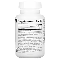 Альфа-ліпоєва кислота Source Naturals Alpha Lipoic Acid 300 mg, 60 капсул антиоксидантний захист - мініатюра 2