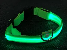 Нашийник  UFT PET LED 1 з підсвічуванням на батарейках для собак M Green - мініатюра 3