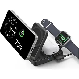 Бездротовий зарядний пристрій Anker MagGo 3-in-1 Qi2 Black (A2918) [162989] - мініатюра 3