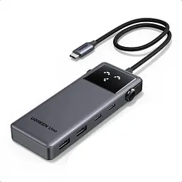 Концентратор Ugreen USB-C to HDMI + 2xUSB 3.2 + 2xUSB-C 3.2 + PD CM888 gray (35998)