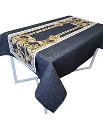 Скатертина гобеленова Baroque Black 136х300 см (025788)