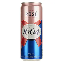 Уцінка. Пиво Kronenbourg 1664 Rose Edition пшеничне 4.5% 0.33 л з/б  - мініатюра 1