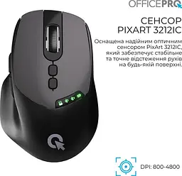 Миша OfficePro Silent Click Wireless Black (M520B) - мініатюра 6