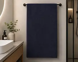 Рушник турецький махровий однотонний Zeron 50х90 Black щільність 500 г/м2