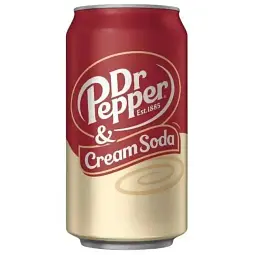 Напій безалкогольний Dr. Pepper Cream Soda сильногазований 0.355 л з/б (929827)