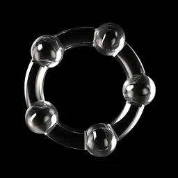 Набір ерекційних кілець Lovetoy Triple Beaded Ring Set 3 шт. прозорий - мініатюра 6
