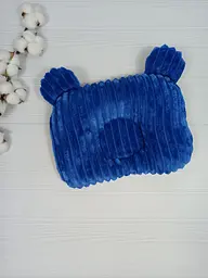 Дитяча ортопедична подушка 24×32 для новонароджених a.l.babybox Панди індіанці Синій - мініатюра 2