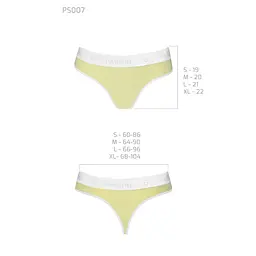 Спортивні трусики-стрінги Passion PS007 PANTIES L, yellow - мініатюра 5