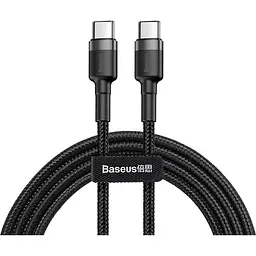 Кабель Baseus Cafule Type-C to Type-C PD 2.0 60W (2m) gray/black (CATKLF-HG1)
