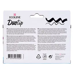 Набір маркерів акварельних двосторонніх Royal Talens ECOLINE DUO TIP BASIC 6шт - мініатюра 5
