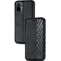 Шкіряний чохол-книжка GETMAN Cubic (PU) для Xiaomi Redmi Note 10 / Note 10s Чорний - мініатюра 4