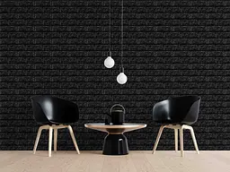 Самоклеюча декоративна панель Loft Expert чорна цегла 700x770x5 мм - мініатюра 4