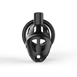 Клітка для пеніса LOCKINK SEVANDA Naja-Cobra Chastity Cage, чорна, 3 кільця різних розмірів - мініатюра 3