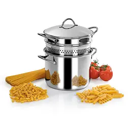 Каструля Barazzoni Inox для макаронів без дна з термодифузором 22 см 6 л (401048022) - мініатюра 4