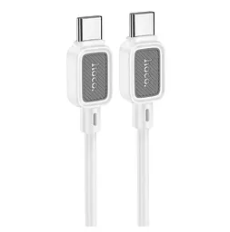 Кабель Hoco X108 Benefit 60W silicone charging data cable Type-C to Type-C White