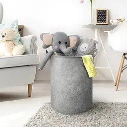 Кошик для зберігання МВМ My Home текстильний, 360х500 мм, сірий (TH-01 GRAY) - мініатюра 6