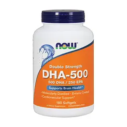 Жирные кислоты Now Foods DHA (докозагексаеновая кислота) 500 мг, 180 желатиновых кап (NOW-01613)