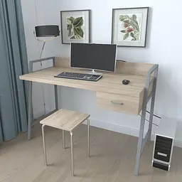 Письмовий стіл Ferrum-decor 750x1000x600 Сірий метал ДСП Дуб Сонома 32 мм (FRD-103432)