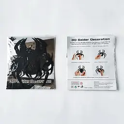 Набір павуків на Хеллоуїн 3D, 12 шт, чорний, IDEA12-HOL18 - мініатюра 6