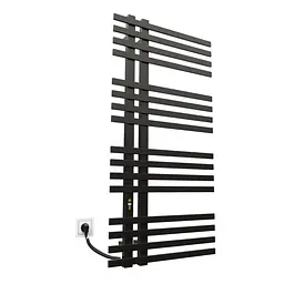 Електрична рушникосушарка Kosser Браш1200x600 EL ДБ03EL, Чорний матовий, Ліве