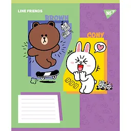 Набір зошитів Yes Line Friends Funny A5 в клітинку 12 аркушів 25 шт. (767638) - мініатюра 3