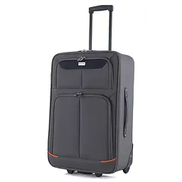 Валіза середня Semi Line 24 дюйми (M) дюйми (M) Polyester Grey/Orange Lines (T5754-2)