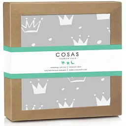 Наматрацник непромокаючий Cosas Grey Crown 70х120 см сірий (WaterSheet_CrownGrey_120)