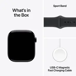 Смарт-годинник Apple Watch Series 11 GPS 46mm Jet Black Aluminum Case with Black Sport Band S/M (MEUW4) [145286] - мініатюра 4