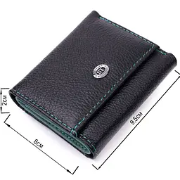 Жіночий невеликий гаманець з натуральної шкіри ST Leather 19504 чорний - мініатюра 3