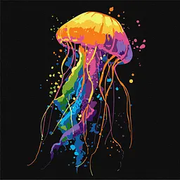 Набір для розпису по номерах Ideyka Яскрава медуза 30х30см КНО6825