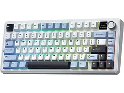 Клавіатура Aula F75 MAX Wireless White-Blue (6978080501158) - мініатюра 4