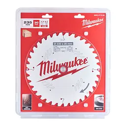 Диск пиляльний по дереву PFTE MILWAUKEE, діаметр 235х30х2,4мм, 36 зуб. - мініатюра 2