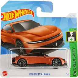 Набір: Базова машинка Hot Wheels HW Green Speed Delorean Alphas помаранчева (5785) + Базова машинка Hot Wheels HW First Response Baja Bison T5 жовта з червоним (5785) - мініатюра 2